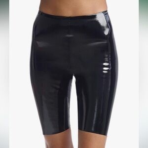 Commando Patent leather tummy control Biker Shorts Black Small Shiny Lacquer